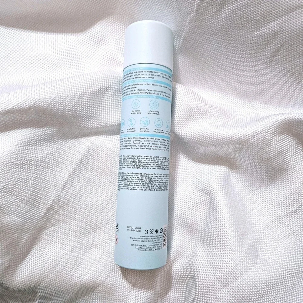 DESIGNME Quickie.ME Dry Shampoo Spray for Dark Tones 7oz 339ml Rice Starch Vegan